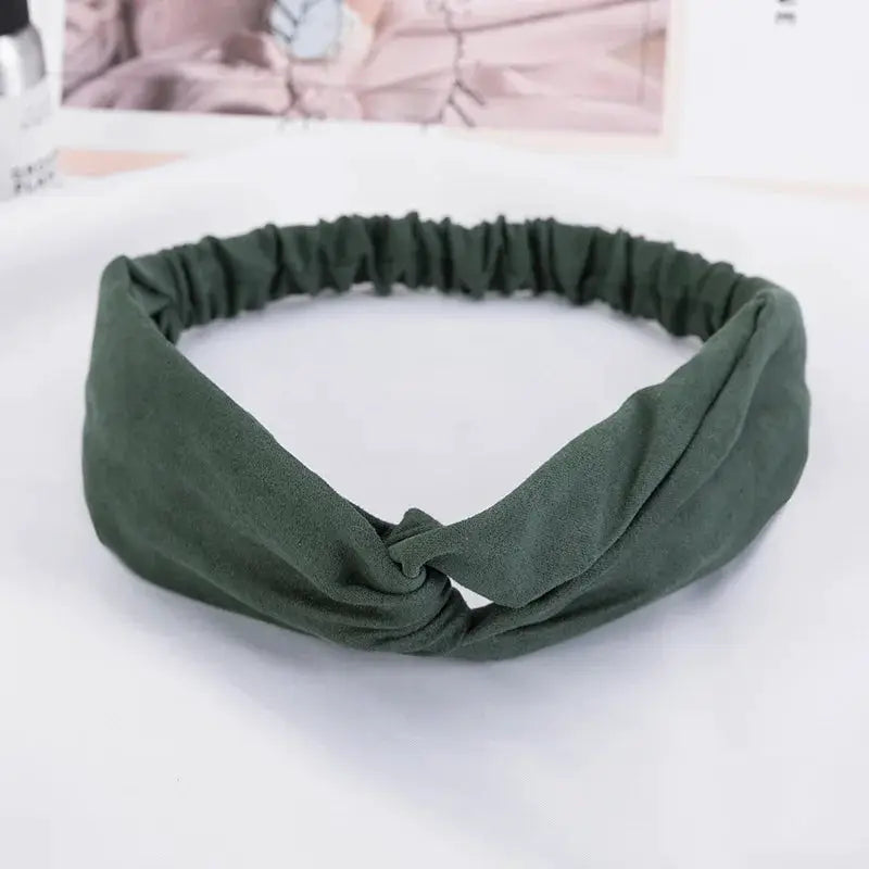 BohoChic Cross Turban Headbands For Women Lightweight Chiffon Bohemian Hair Accessories