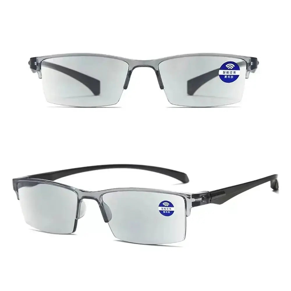 NovaVision Smart Auto Zoom Reading Glasses With Autofocus Power And Anti Blue Light Half Rim For Near And Far Vision