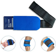 Gel Ice Packs With Elastic Strap Adjustable Wrap For Hot And Cold Therapy Shoulder Back Knee Neck Ankle