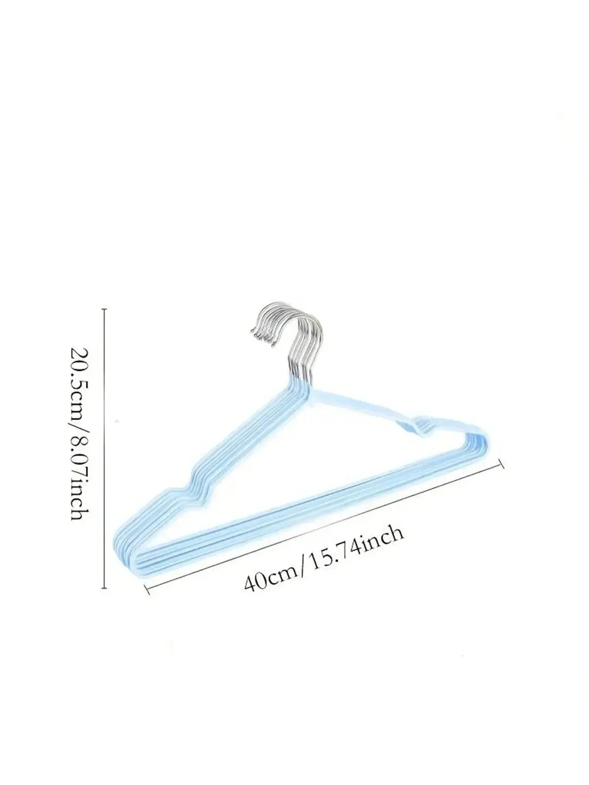 Metal seamless anti-slip clothes hanger set, blue, 10/20/30/50pcs, Simples Market