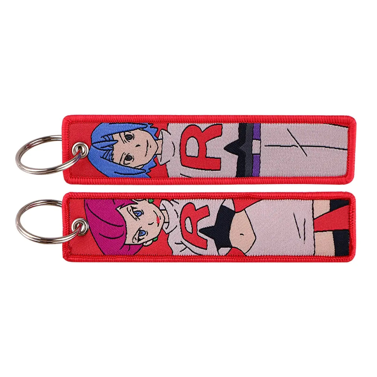 Gengar and Mewtwo Anime Keychain Zinc Alloy Double Sided Key Tag for Keys Car Motorcycle Gift for Men Women