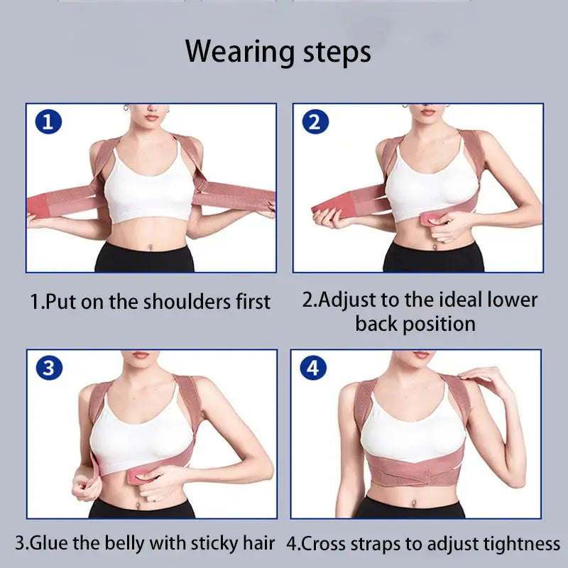 Invisible Posture Corrector For Adults With Straps Back Support Chest And Neck Forward Tilt Correction Tool