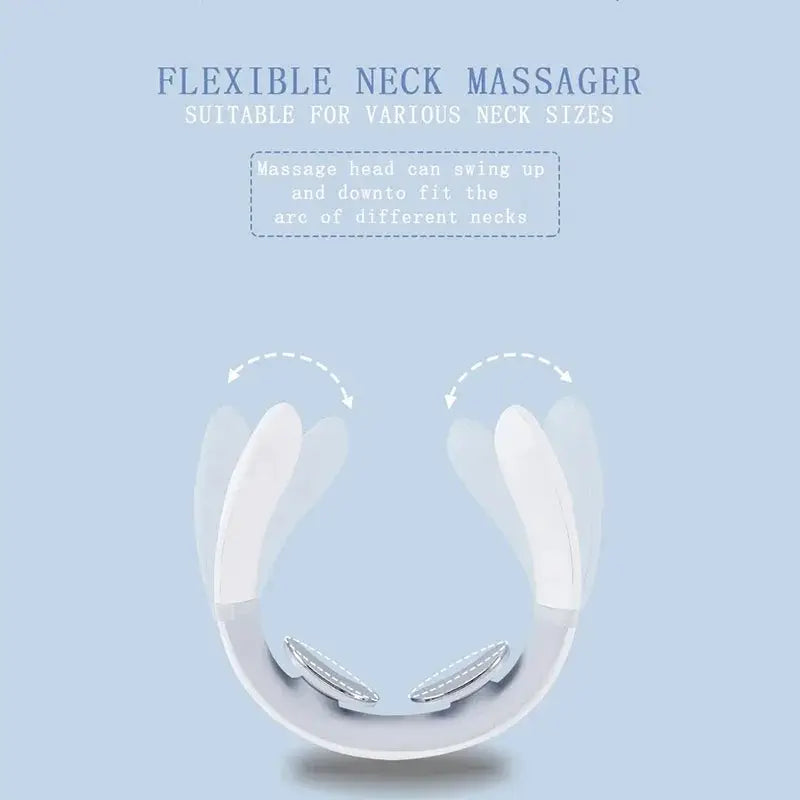 Portable Neck And Shoulder Massager Relaxer With Multi Level Adjustable Settings For Deep Tissue Massage
