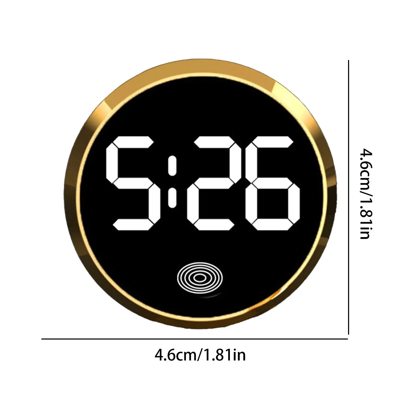 Car LED Clock With Touch Control Dashboard Watch Bright LED Display And Adjustable Brightness
