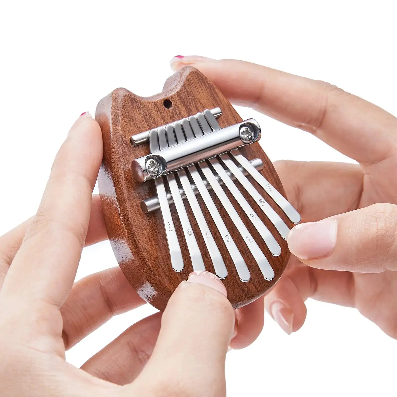 Mini Kalimba 8 Key Thumb Piano Water Drop Style Portable Gift Set For Kids Cute Exquisite Instrument