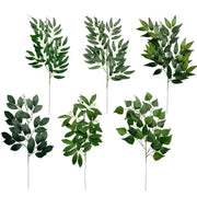 Artificial eucalyptus stems, set of 6 with green leaves for wedding or home decor; Simples Market.