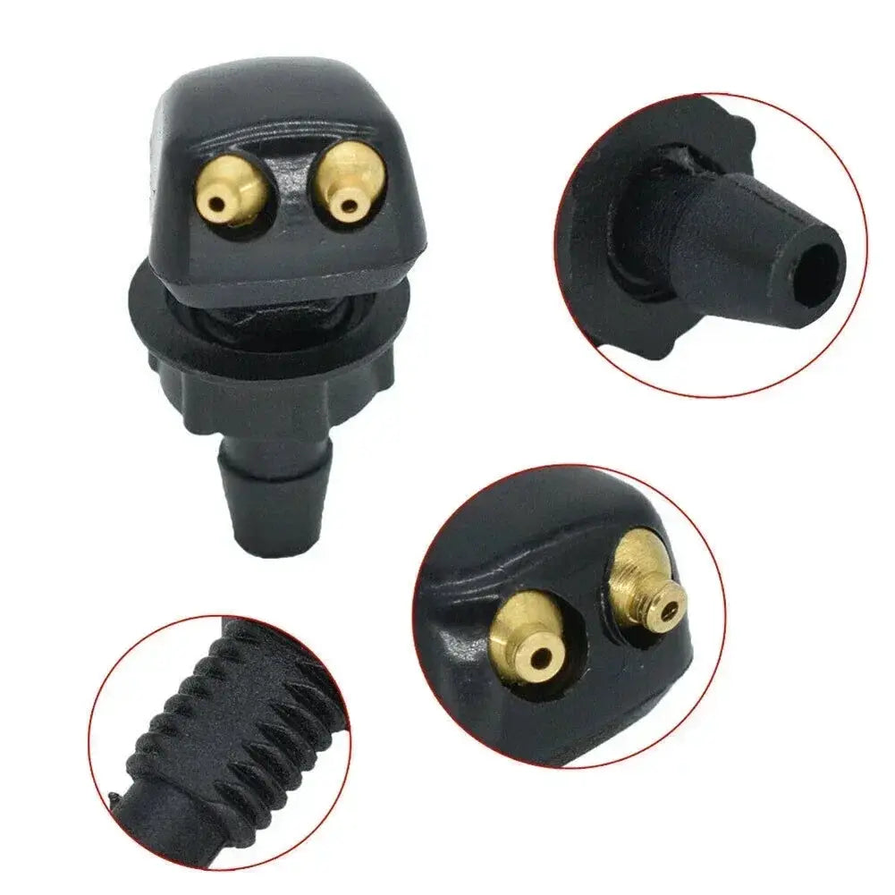 Two Pack Car Windshield Wiper Washer Spray Nozzles Dual Hole Fits Most Car Models Water Spray