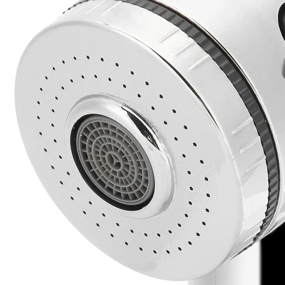 G1/2 interface shower head adapter with side switch, white chrome finish, water-saving design