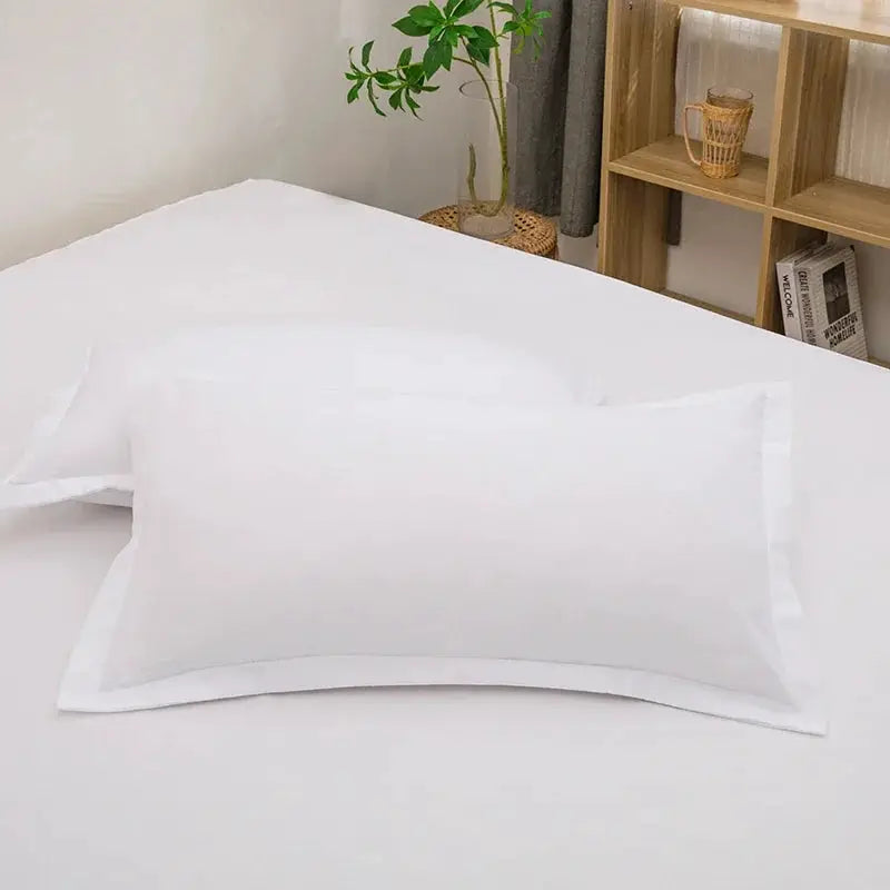 Pillowcase covers, 2pc white envelope-style, 48x74cm