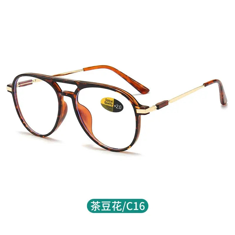 Pilot Large Frame Anti Blue Light Reading Glasses Unisex Lightweight Frames With High Definition Lenses