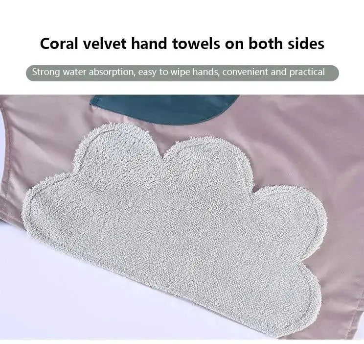 Hand towels cloud-shaped, coral velvet, double-sided and highly absorbent