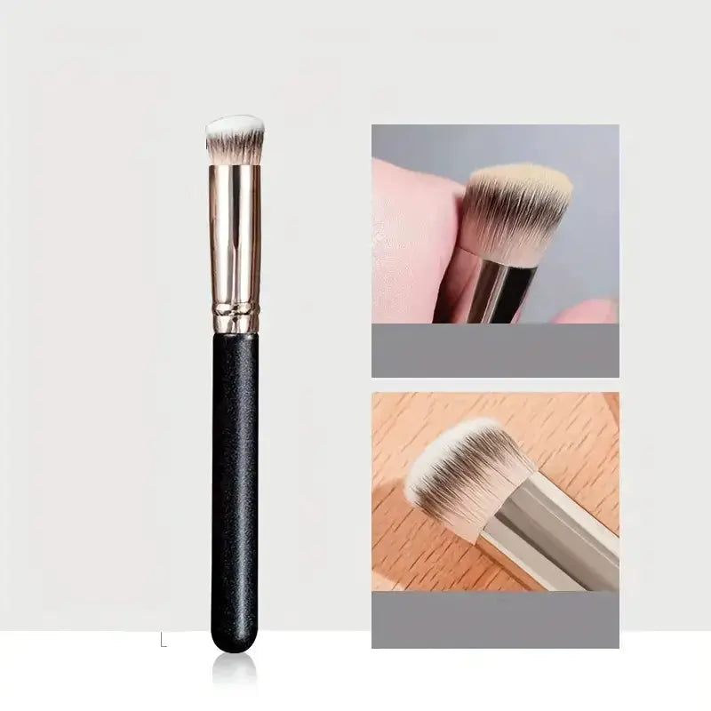 LuxeBlend Foundation And Concealer Brush Set Soft Wool For Flawless Dense Coverage And Precise Under Eye Blending
