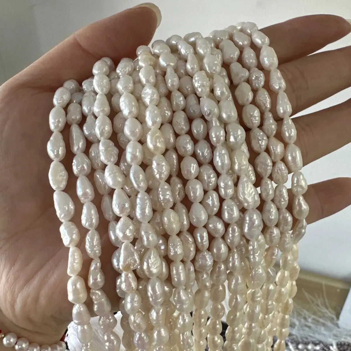 4.5-5.5mm Irregular Baroque Natural Freshwater Pearls Semi-Finished Beads For Jewelry Making DIY Necklace And Bracelet