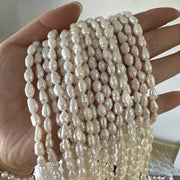 4.5-5.5mm Irregular Baroque Natural Freshwater Pearls Semi-Finished Beads For Jewelry Making DIY Necklace And Bracelet