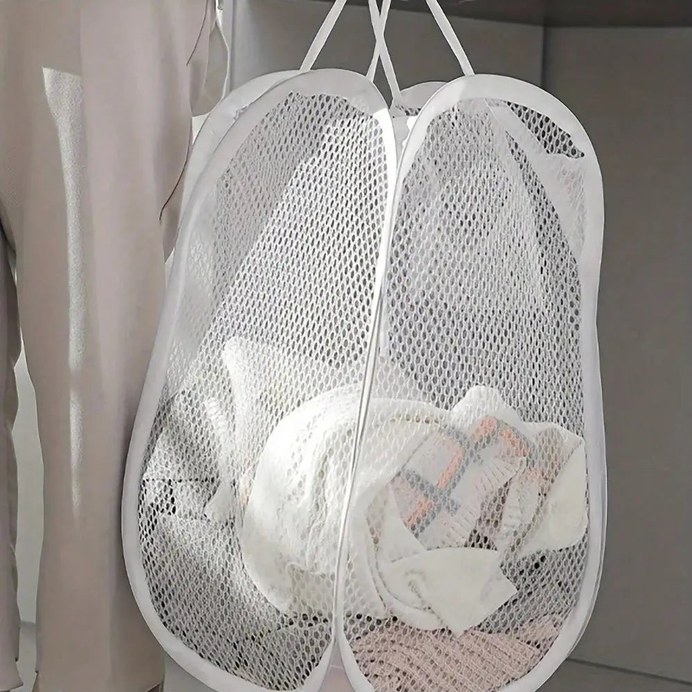 Collapsible Pop Up Mesh Laundry Basket Portable Clothes Hamper For Easy Washing And Storage Of Dirty Clothes Socks Toys