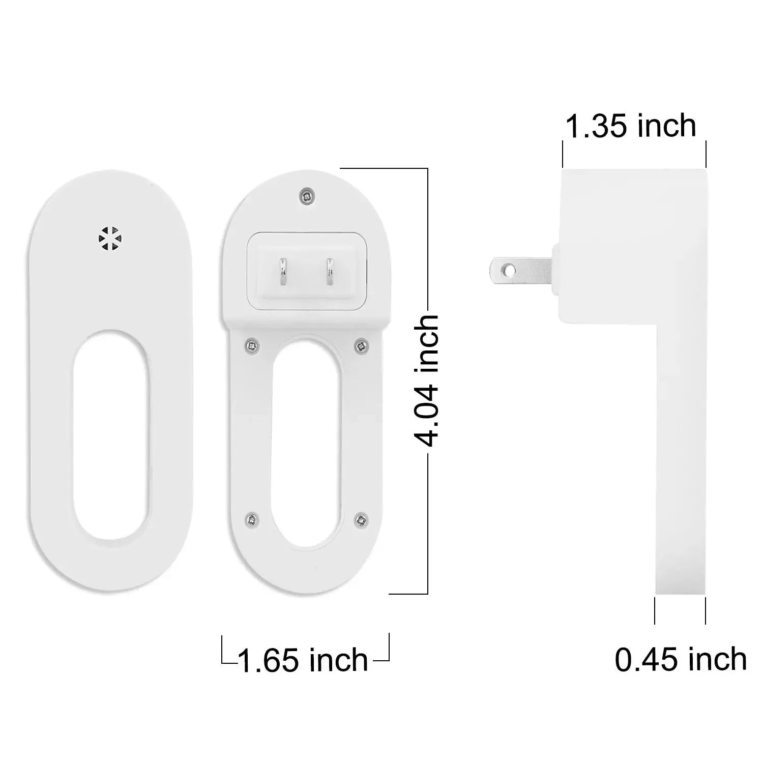 Simples Market EU/US plug wall night light socket with twilight sensor, warm white lamp, 2-pack for kids room or bedroom