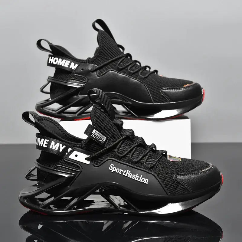 Mens Casual Sneakers Breathable Flyknit Upper Running Shoes Luxury Trainers For Everyday Wear