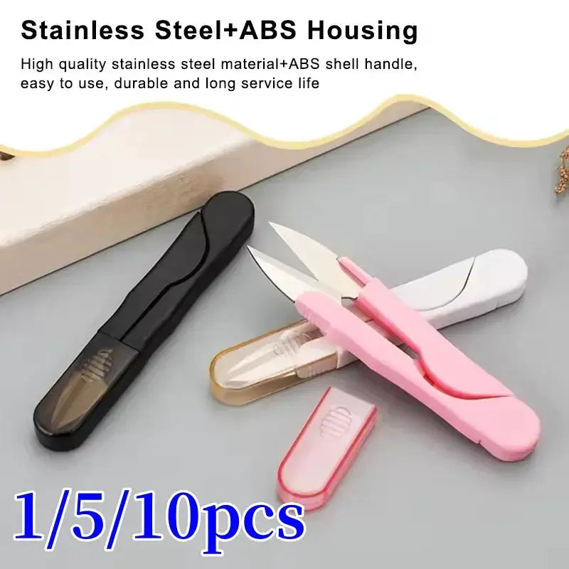 U Shaped Sewing Scissors For Embroidery And Cross Stitch Precision Thread Cutter Yarn Tailor Scissors Fabric Craft Tools