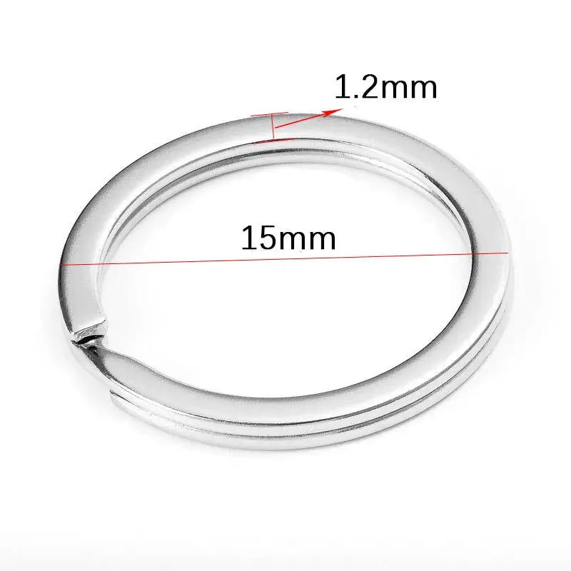 20pcs Stainless Steel Key Rings Set 20mm 25mm 28mm 30mm 35mm Round Split Rings For Jewelry Making And DIY Keychains