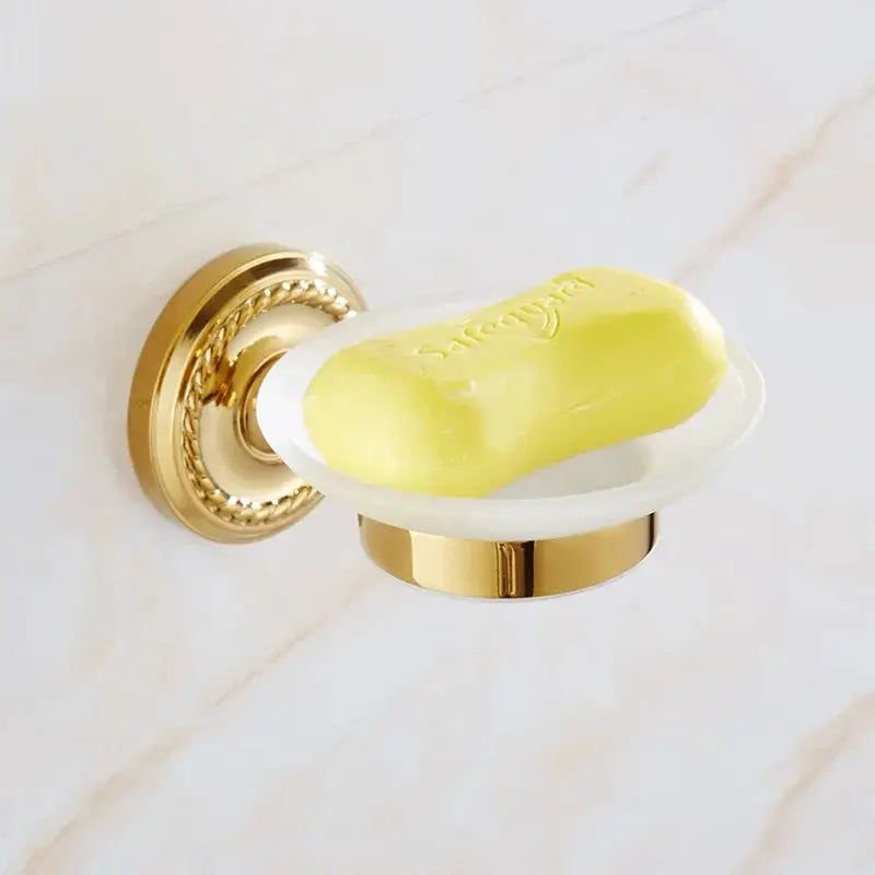 Soap dish wall mount in luxury gold brass by Simples Market