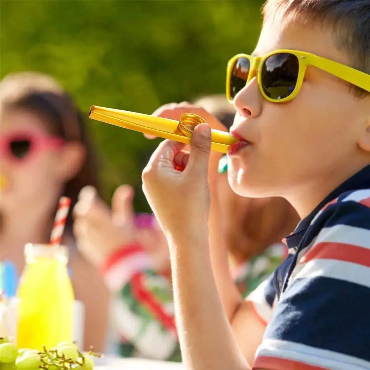 Silver Aluminum Alloy Kazoo With Membrane Diaphragm Easy To Play Musical Instrument Gift Idea