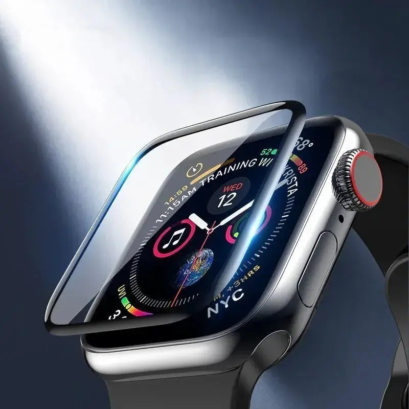 Screen protector for Apple Watch Series 9–8–7–6/5/4; 3D film not tempered glass, fits 41/40/44/45/49mm