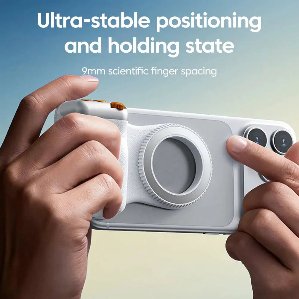 Simples Market magnetic phone camera grip with zoomable holder in white