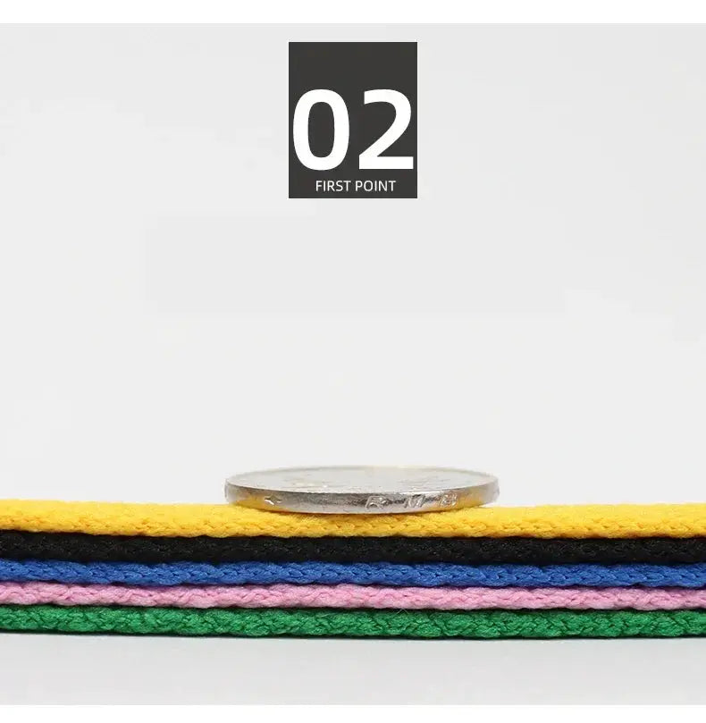 Flat shoelaces set in five colors (yellow, black, blue, pink, green) for AF1 sneakers