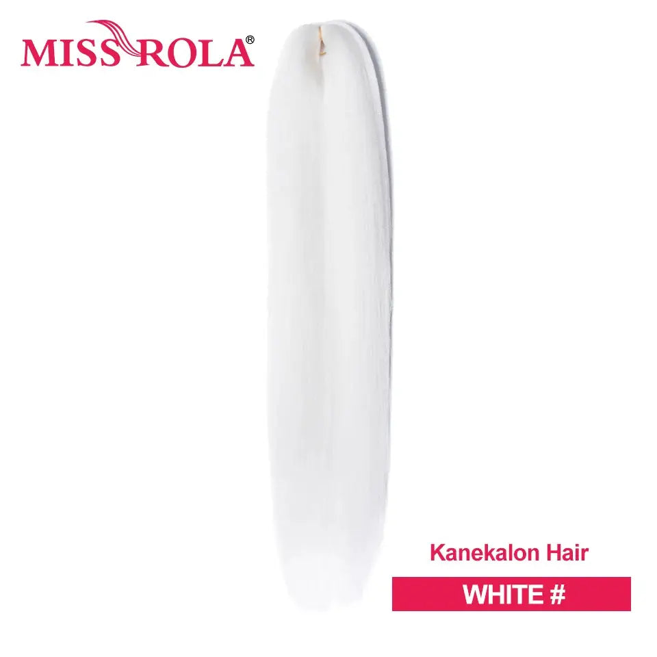 Miss Rola Kanekalon EZ Twist jumbo braiding hair, white, 6 pcs, 26/28/30-inch bundles by Simples Market