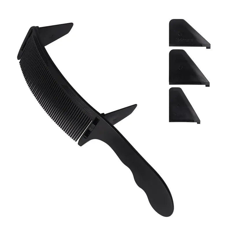 Wangda Barber Flat Top Haircut Comb Curved Arced Clipping Tool for Hair Cutting and Positioning