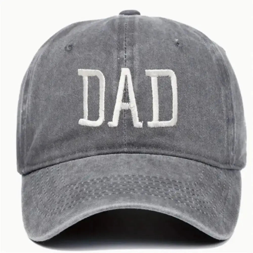 Unisex Cotton Baseball Cap With DAD And MOM Embroidery Sun Hat Breathable Outdoor Snapback
