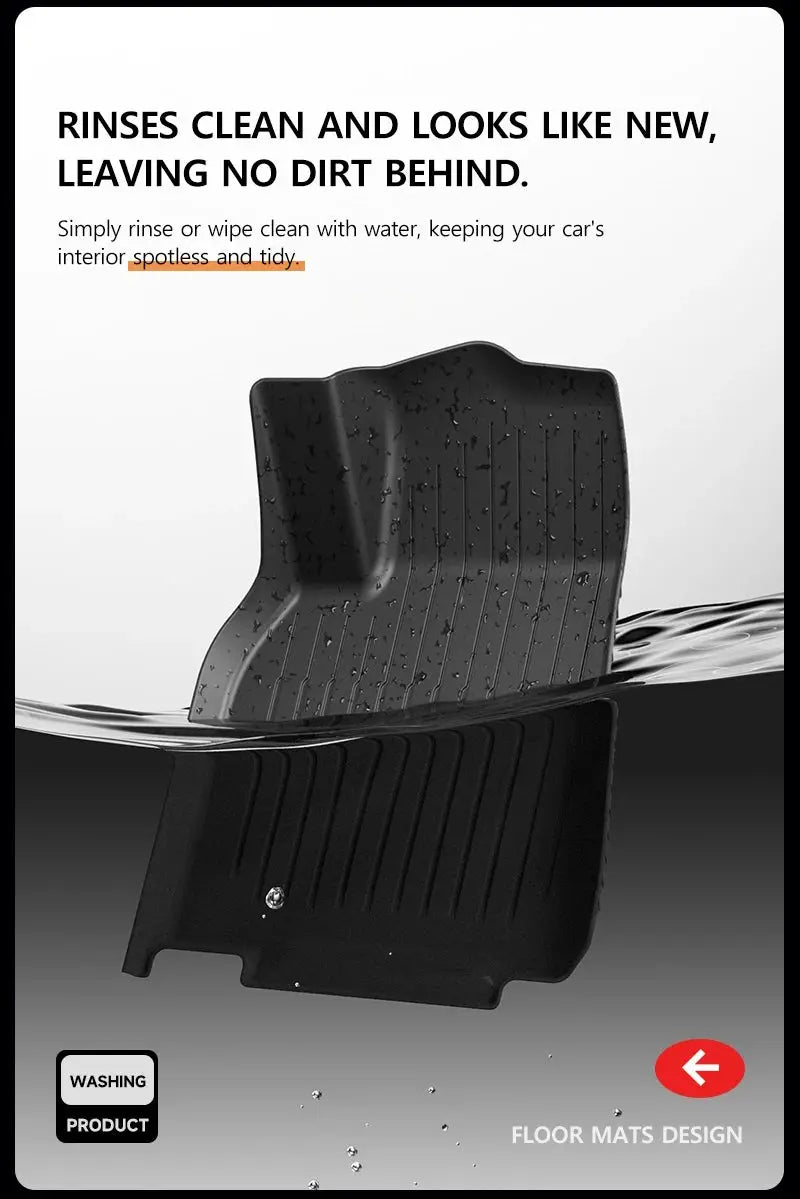 NovaAcc all-weather floor mats for Tesla Model Y/Model 3, black TPE trunk and cargo liners by Simples Market