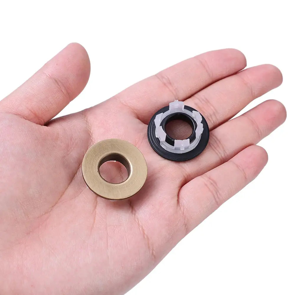 AquaGuard Round Overflow Hole Cover for Sink and Basin Fits 23mm to 25mm Diameters Minimalist Trim