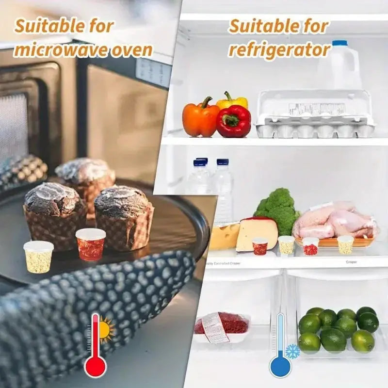Clear Plastic Sauce Jars With Lids Set 50 To 200 Pcs Small Sauce Cups Disposable Food Containers For Kitchen Storage