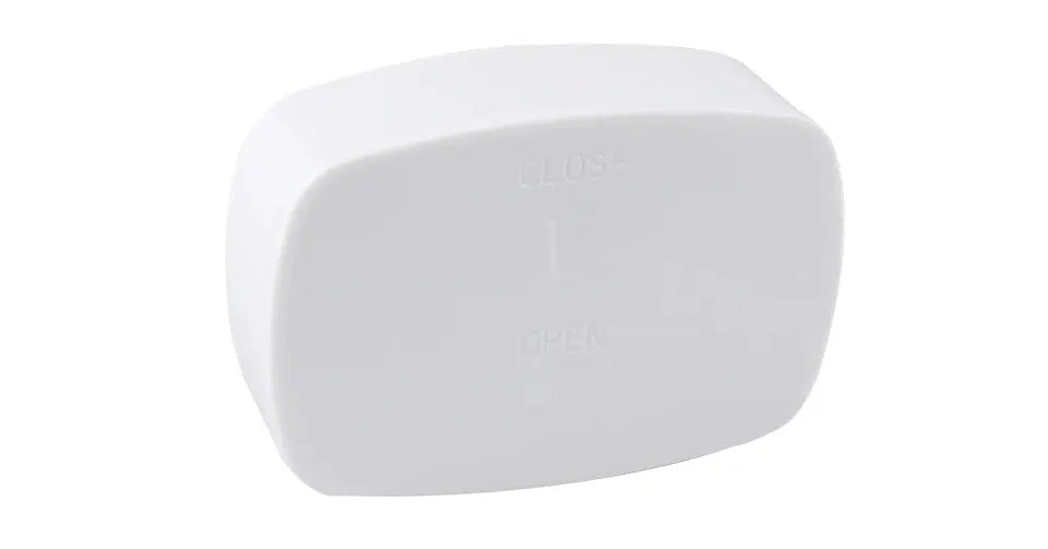 LED night light cabinet lamp; white plastic with CLOSE and OPEN arrows.