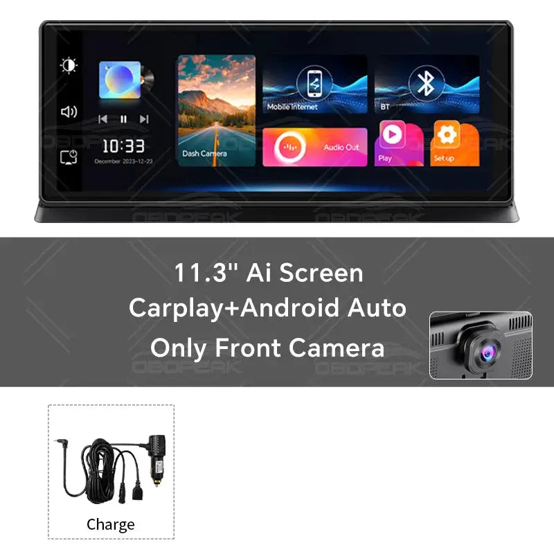 K2 Pro Car DVR 4K Dash Cam Dual Lens Wireless CarPlay Android Auto GPS