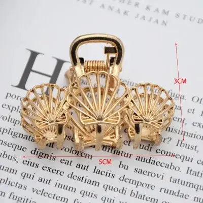 LuxeHair Geometric Metal Hair Claw Clip For Women And Girls Elegant Minimal Design For Secure Hold