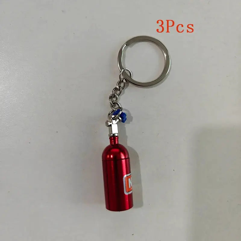 One Tenth Scale RC Car Nitrogen Bottle With Fixed Chain Metal Decorative Part Universal Fit For Climbing Vehicles