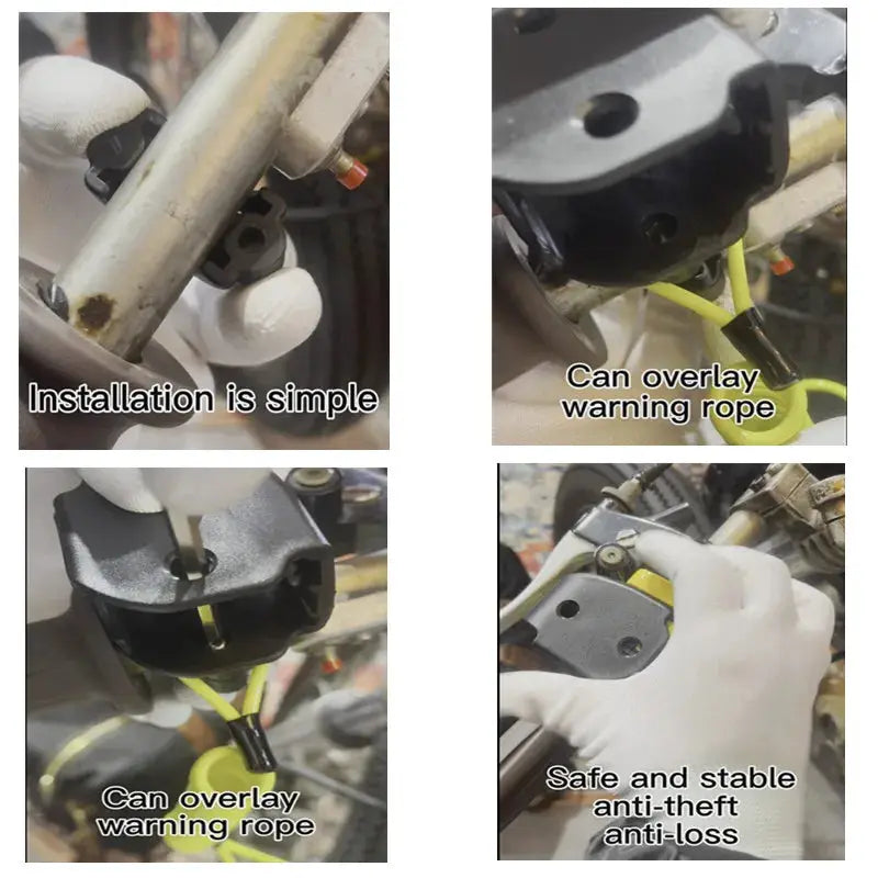 Falante alarm disc lock for motorcycle/bicycle with reminder rope, aluminium alloy, waterproof, 6 colors