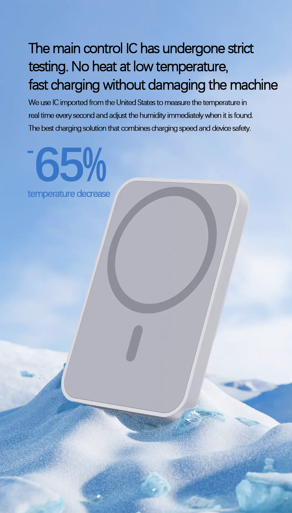 HOMEFISH magnetic car wireless charger stand for phone, pad, watch; white/gray car mount by Simples Market.