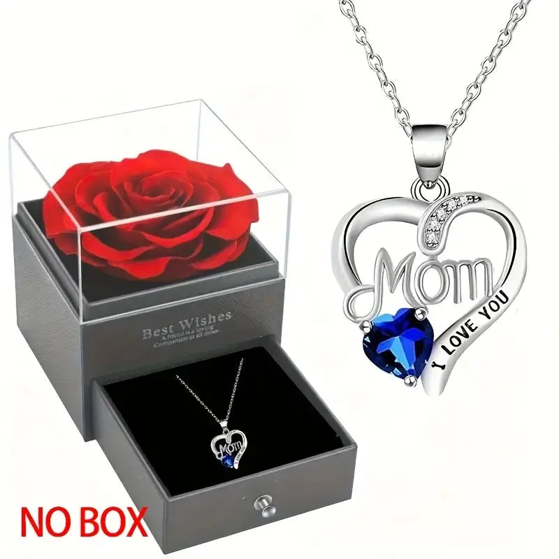 Heart Shaped Pendant Necklace Hollow Design Rhinestone Zinc Alloy for Women Gift for Best Friends Mothers Day Party Wear