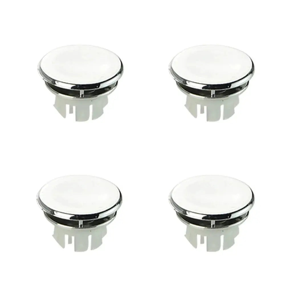 4-pack chrome-plated plastic sink overflow covers for kitchen and bathroom basins