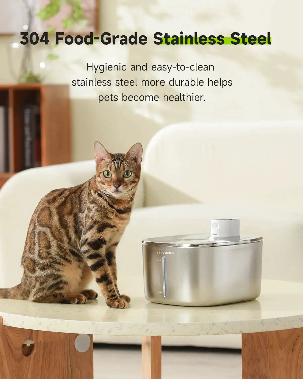 APETDOLA 4L Wireless Cat Water Fountain Auto Sensor Drinking Dispenser