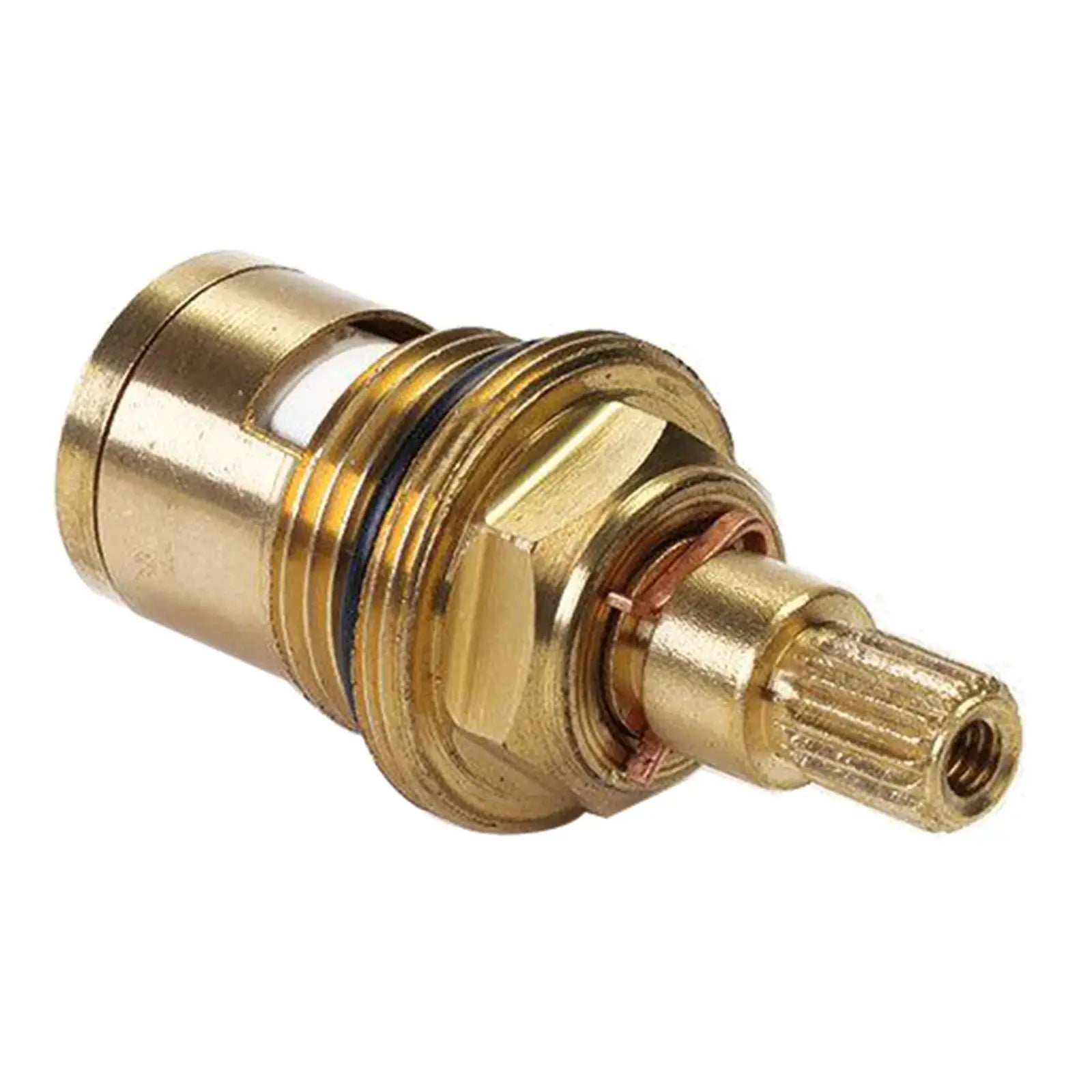 Brass universal replacement tap valve with ceramic disc cartridge for bathroom faucet.