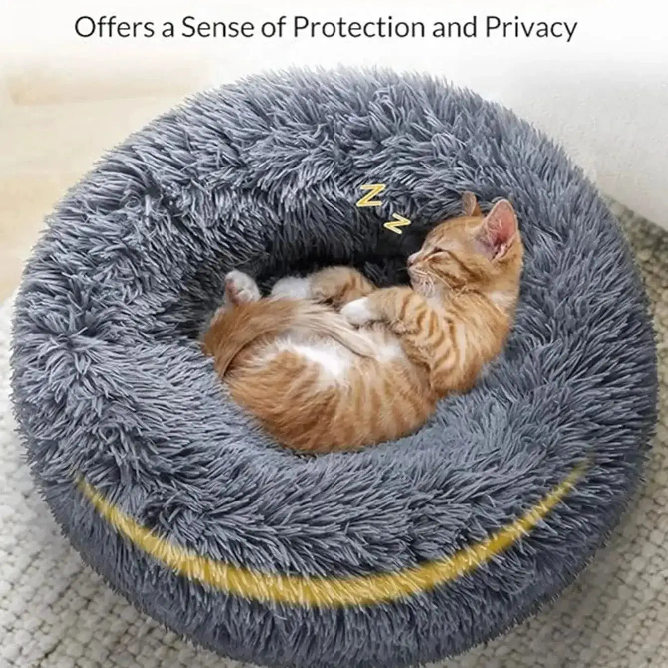 40-90cm Round Pet Bed In 6 Sizes For Large Dogs And Cats Super Soft Plush Bed For Winter Warmth
