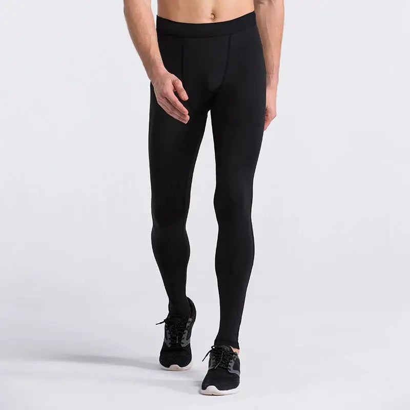Simples Market SONECHOKI men's black compression pants, dry-fit gym tights for running
