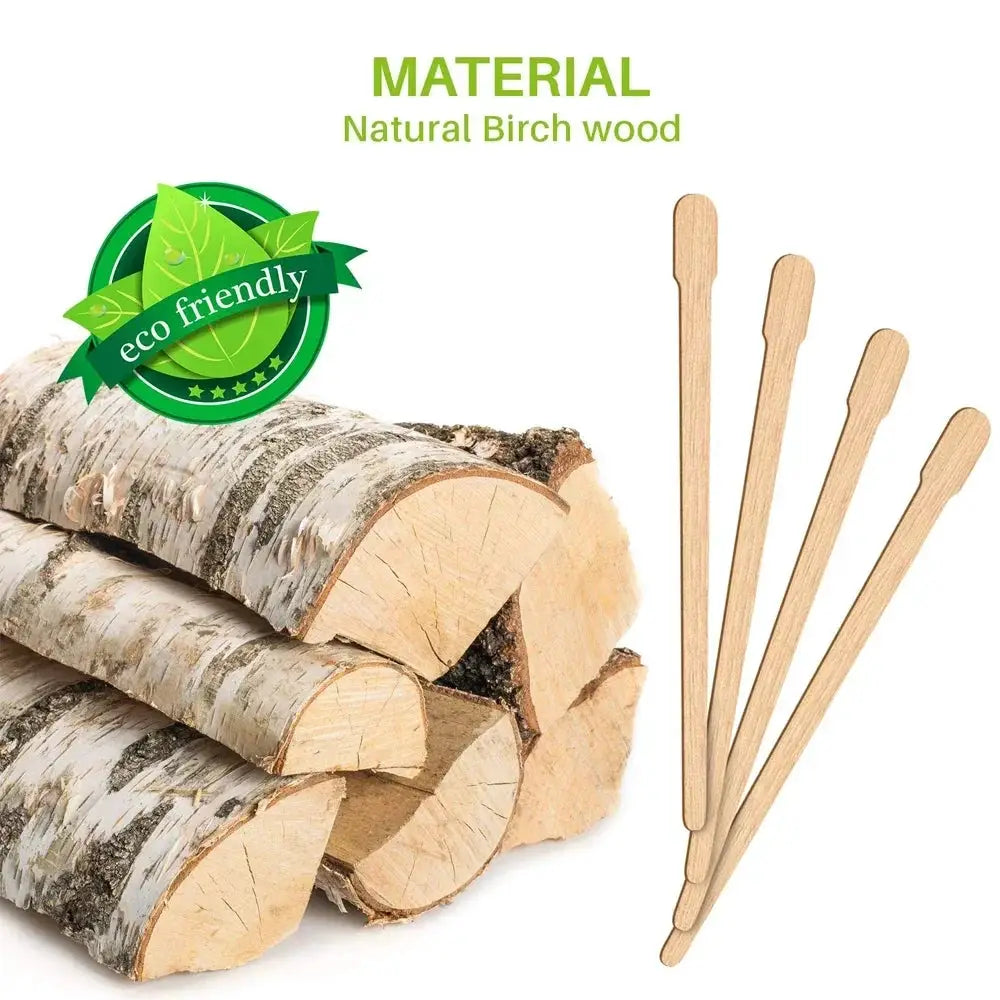 100 Pcs Wooden Disposable Depilation Spatulas For Waxing Hair Removal Sticks For Face And Eyebrows Beauty Tool