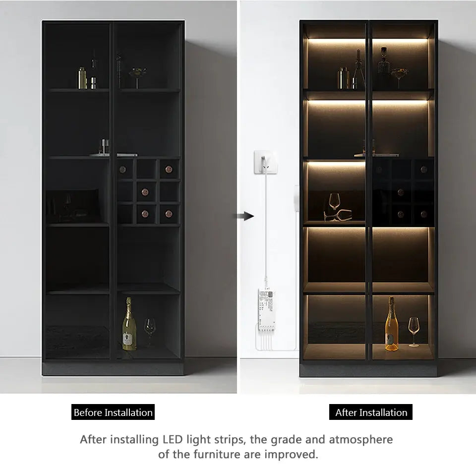 LED COB light strip wall cabinet lamp with touch dimming by Simples Market for shelf and cabinet background lighting