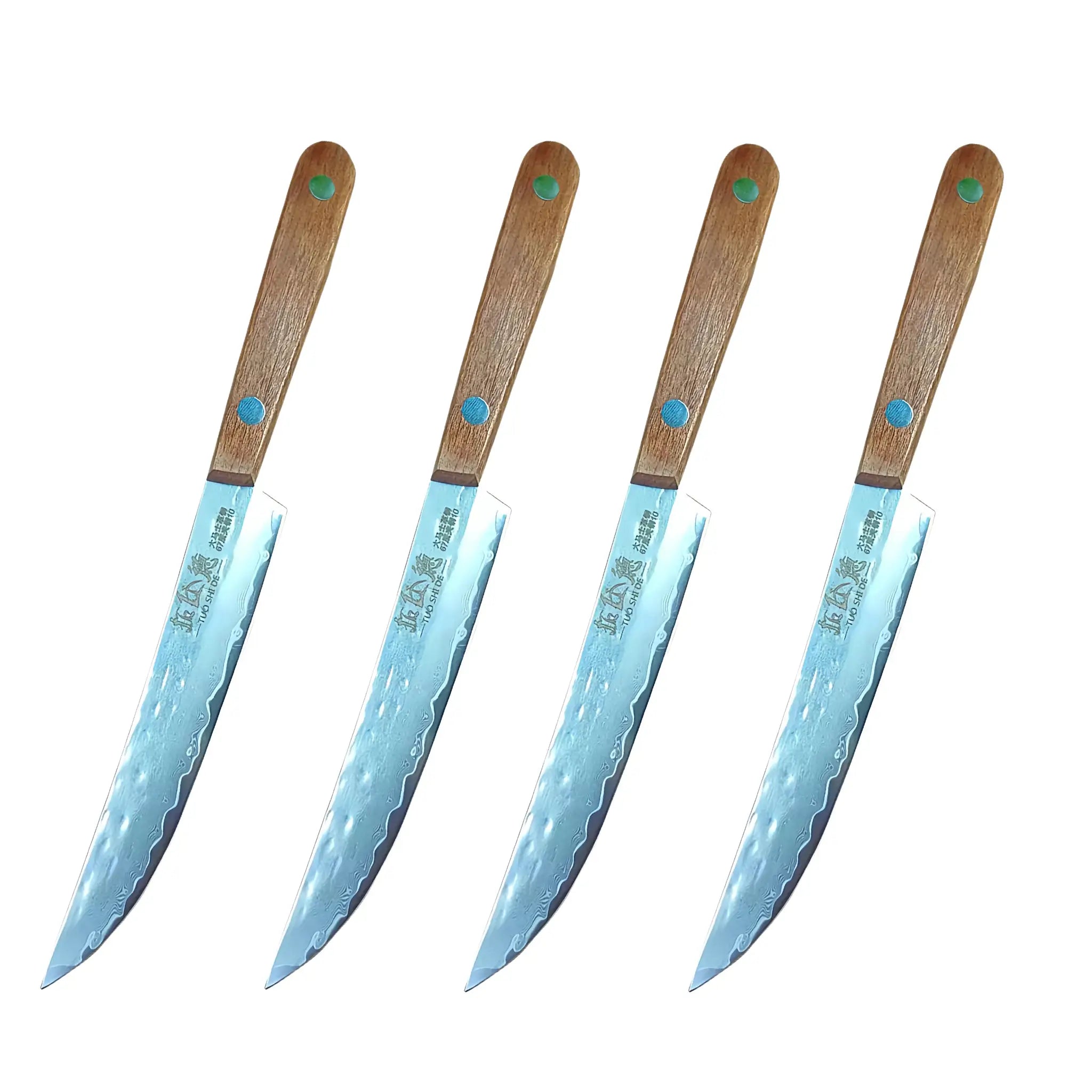 67 Ply Forged Damascus Steel Fruit Knife With Sharp Blade For Peeling And Boning Solid Wood Handle Kitchen Knife