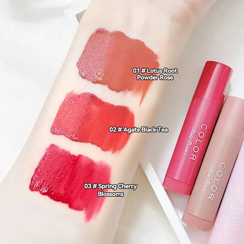 Haipink Three Piece Tinted Moisturizing Lip Balm Set Hydrating Diminish Lip Lines Prevent Chapping